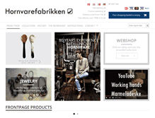 Tablet Screenshot of hornvarefabrikken.com